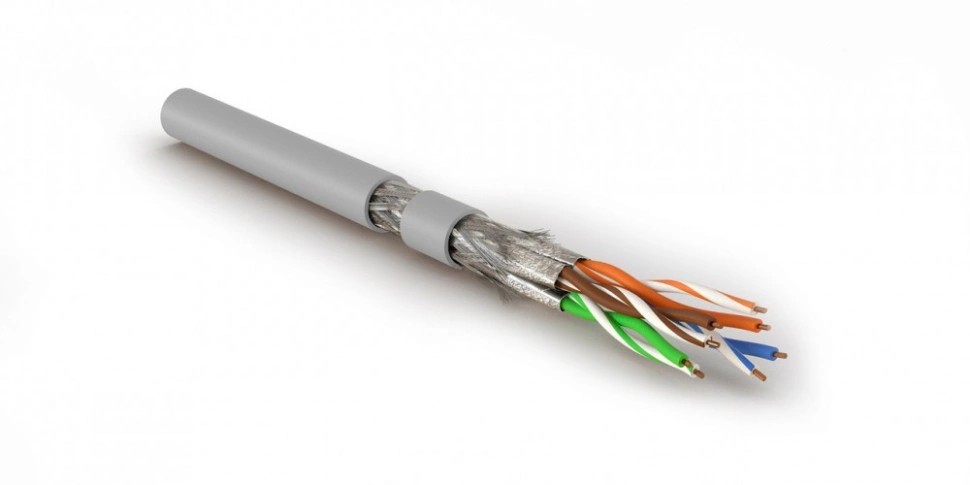 Кабель Hyperline SFTP4-C8.1-S23-IN-LSZH-GY-500