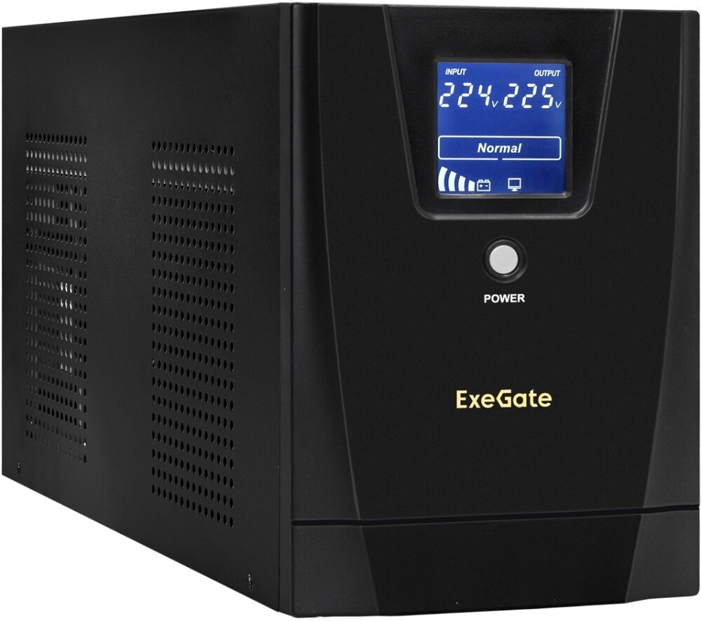 Источник бесперебойного питания Exegate SpecialPro Smart LLB-3000.LCD.AVR.2SH.4C13.RJ.USB