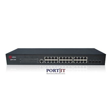 Индустриальный управляемый POE коммутатор Qtech QSW-3300-12T-I-POE-AC