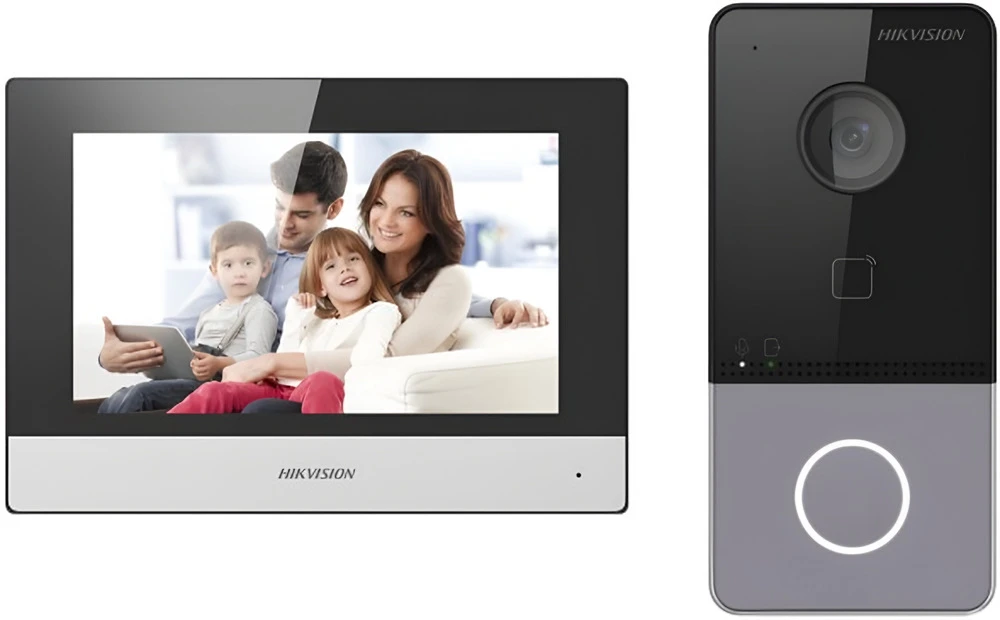 Комплект видеодомофонии Hikvision DS-KIS603-P(C)
