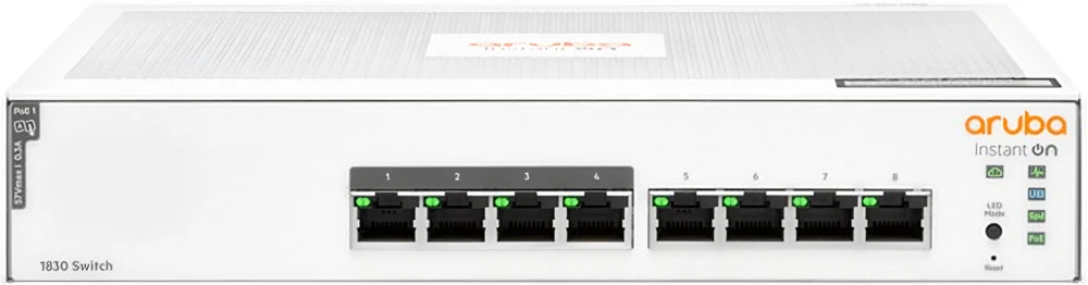 Коммутатор HPE JL811A Instant On 1830 8G 4p Class4 PoE 65W