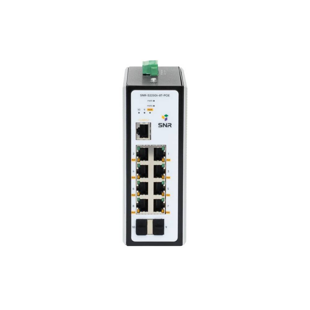 Управляемый промышленный POE коммутатор уровня 2 SNR SNR-S225Gi-8T-POE