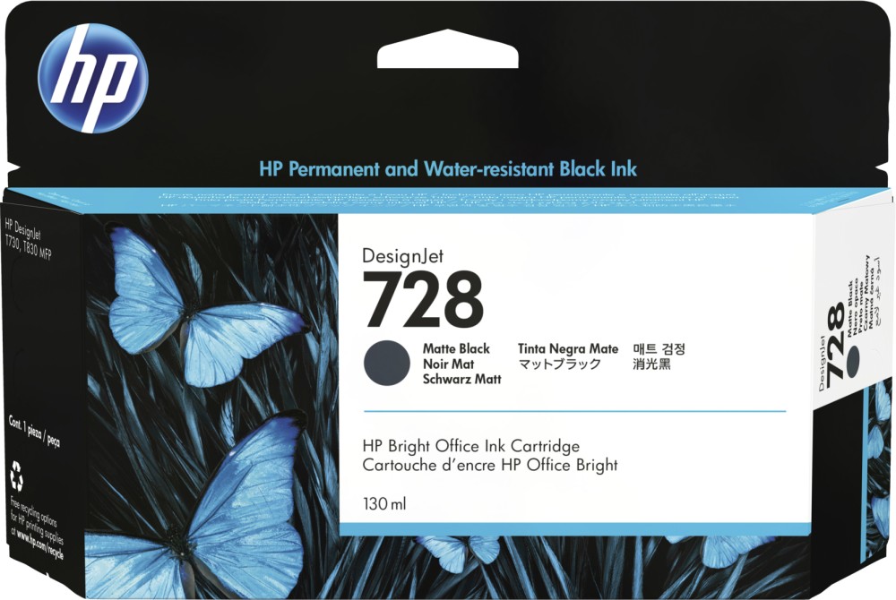 Картридж HP 3WX25A (№728) черный