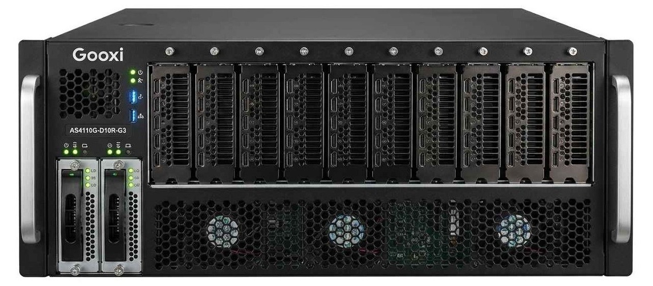 Сервер на базе Gooxi AS4110G-D04R-G4 · 2 × Xeon Gold 5418Y · 512 ГБ · 4 × 8 ТБ NVMe · 4 × RTX PRO 5000 BLACKWELL 48 ГБ