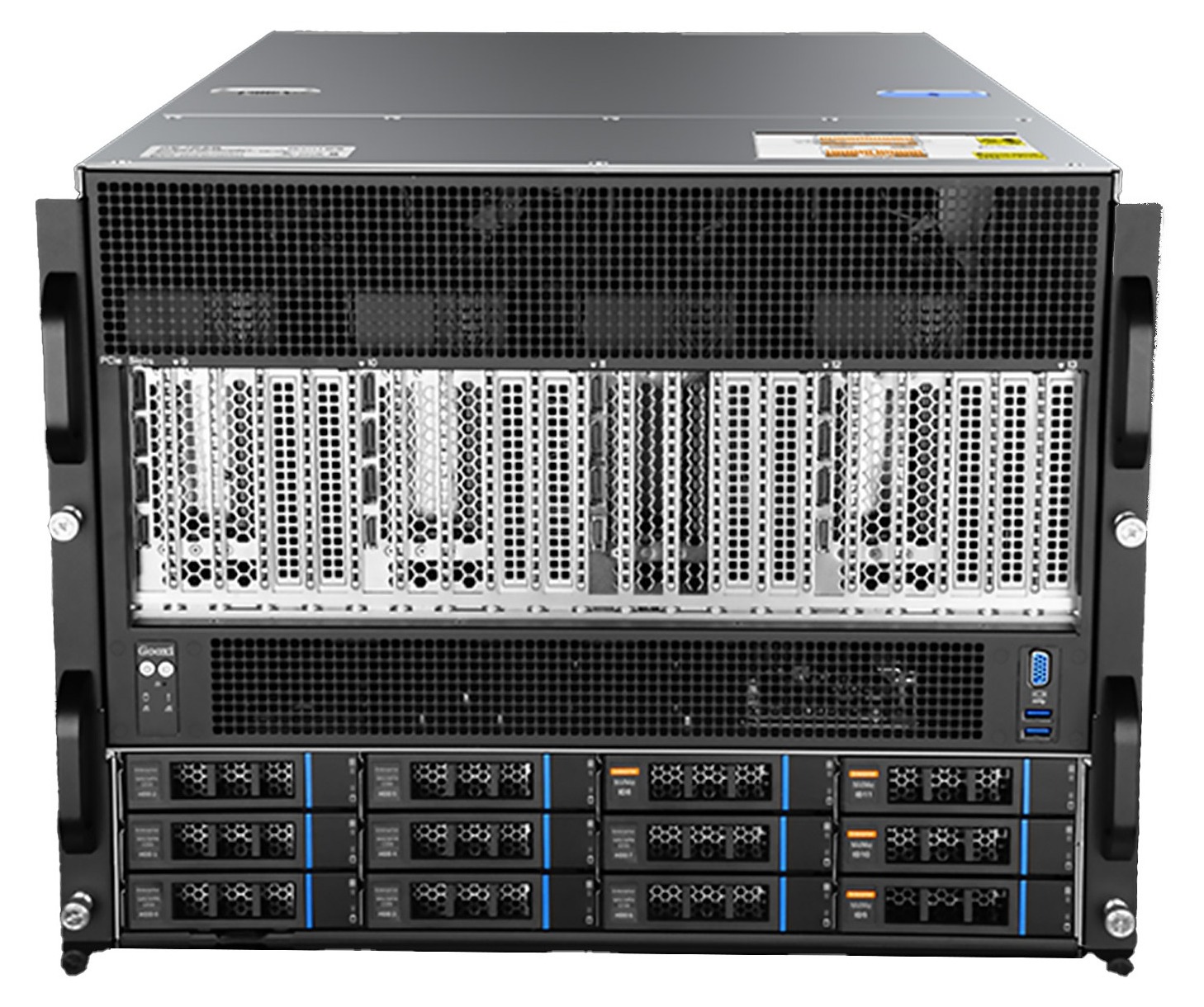 Сервер на базе Gooxi SYR8108G-D12R-G5 · 2 × AMD EPYC 9334 · 512 ГБ · 4 × 3.84 ТБ NVMe · 4 × L40S 48 ГБ