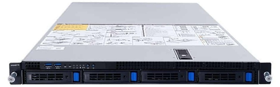 Сервер на базе GIGABYTE R182-340 · 2 × Xeon Silver 4310 · 128 ГБ · 4 × 960 ГБ SSD