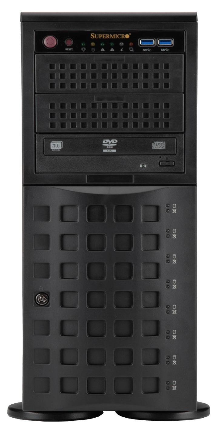 Сервер на базе Supermicro SYS-741P-TRT · 2 × Xeon Gold 6421N · 384 ГБ · 6 × 1.92 ТБ SSD