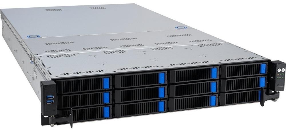 Сервер на базе ASUS RS720-E11-RS12U · 2 × Xeon Silver 4514Y · 384 ГБ · 2 × 2 ТБ NVMe · 2 × Arc Pro B70 32 ГБ