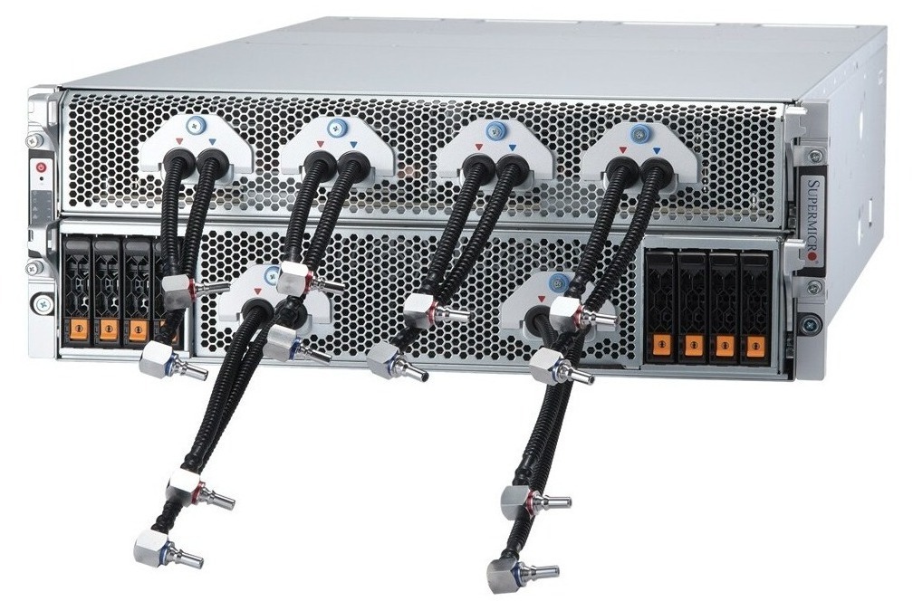 Сервер на базе Supermicro SYS-421GE-TNRT · 2 × Xeon Gold 5418Y · 512 ГБ · 4 × 8 ТБ NVMe · 4 × L40S 48 ГБ