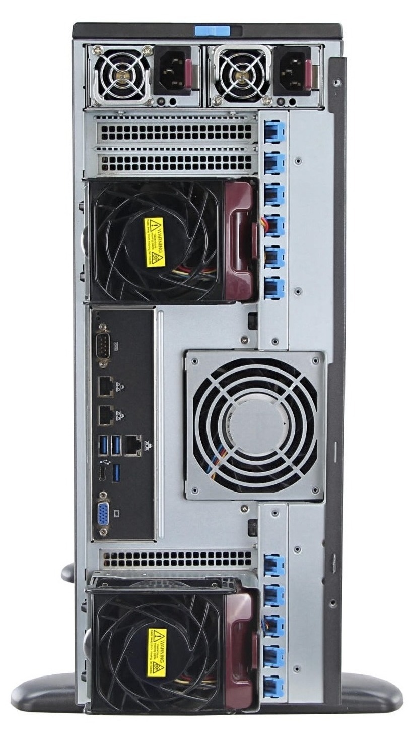Сервер на базе Supermicro SYS-741GE-TNRT · 2 × Xeon Gold 6421N · 768 ГБ · 4 × 3.84 ТБ NVMe · 4 × L40S 48 ГБ
