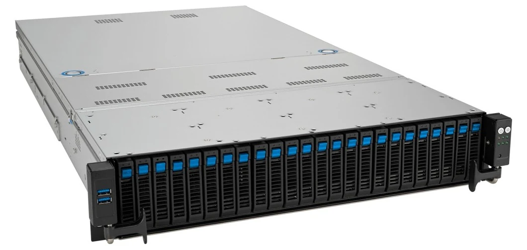Сервер на базе ASUS RS720A-E12-RS24U · 2 × AMD EPYC 9124 · 128 ГБ · 2 × 2 ТБ NVMe · RTX PRO 6000 Blackwell Max-Q 96 ГБ