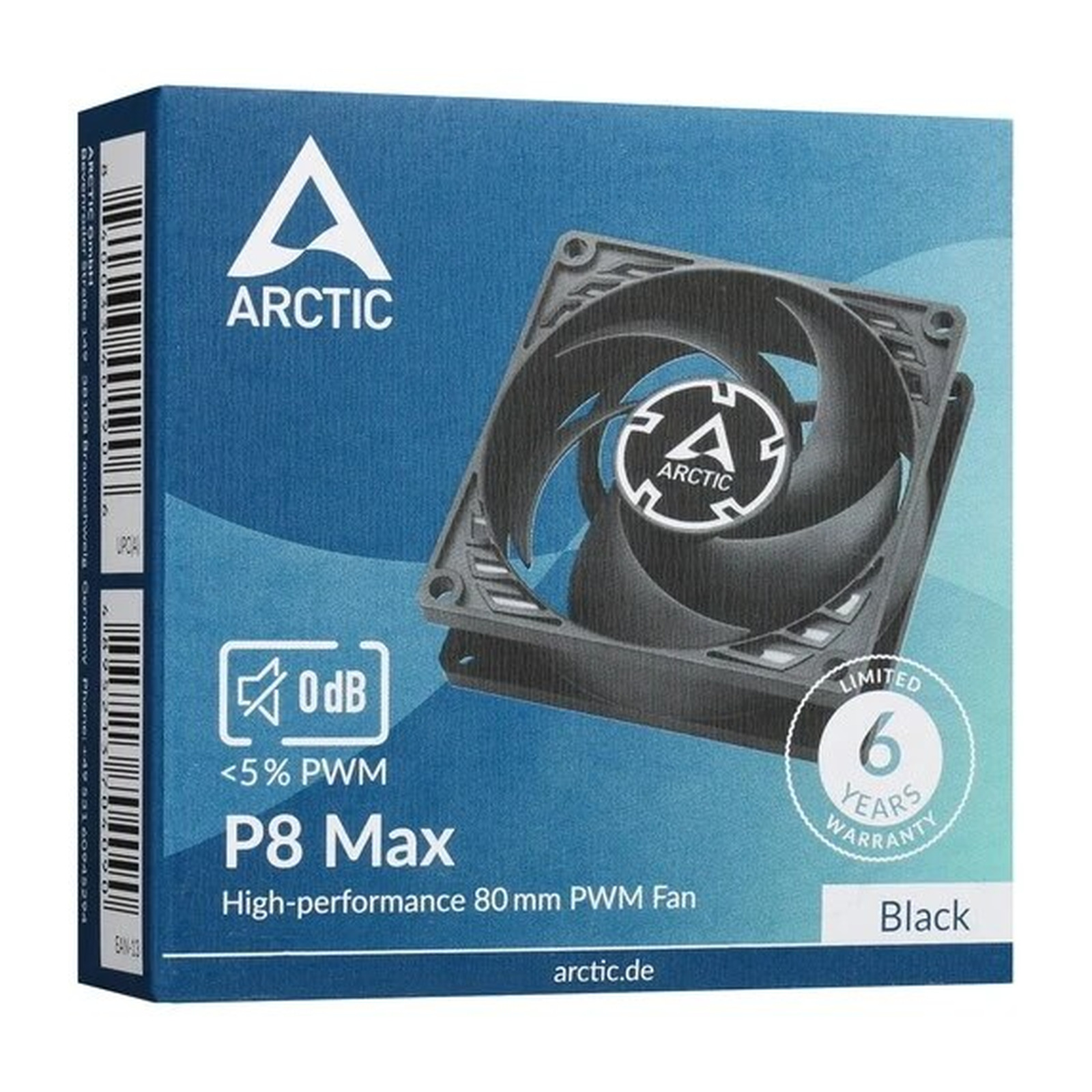 Вентилятор для корпуса Arctic Cooling P8 Max Black (ACFAN00286A)