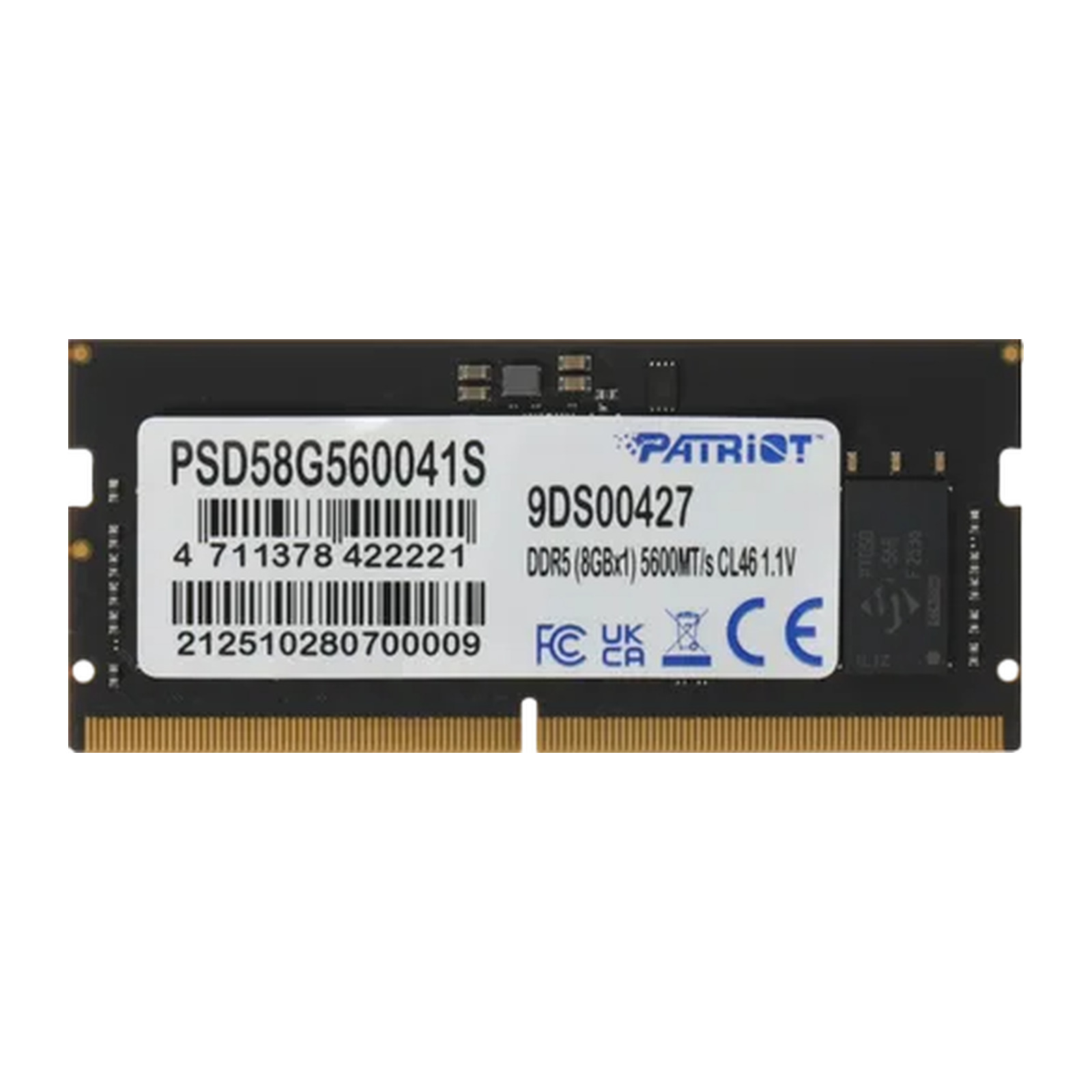 Модуль памяти PATRIOT PSD58G560041S 8 ГБ SODIMM DDR5-5600 SO-DIMM