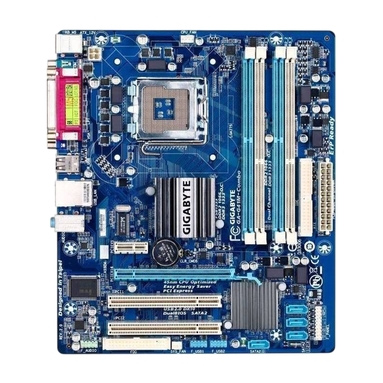 Материнская плата Gigabyte GA-G41M-COMBO, Socket 775, MicroATX