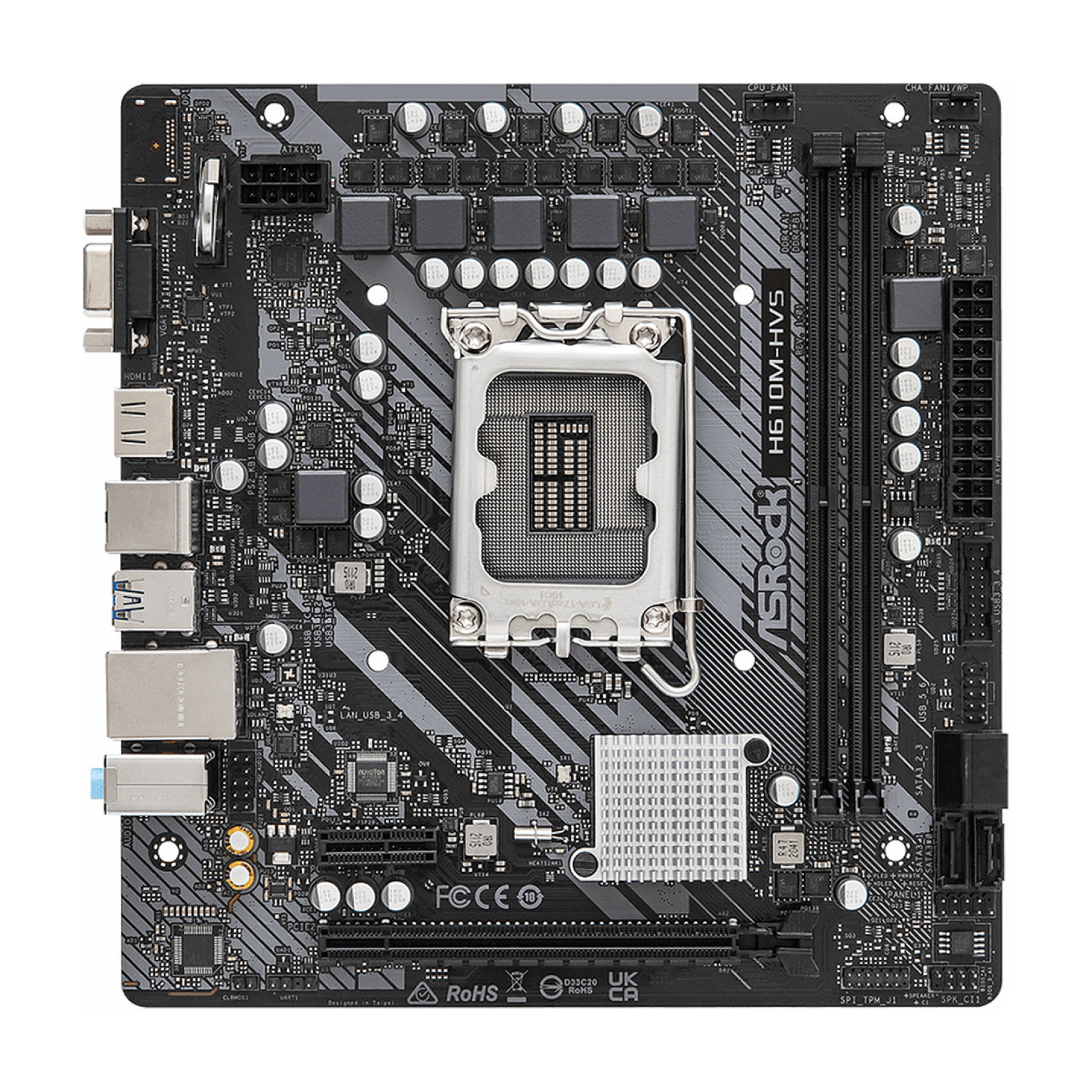 Материнская плата ASRock H610M-HVS/M.2 R2.0 LGA1700 H610 mATX H610M-HVS/M.2R2.0