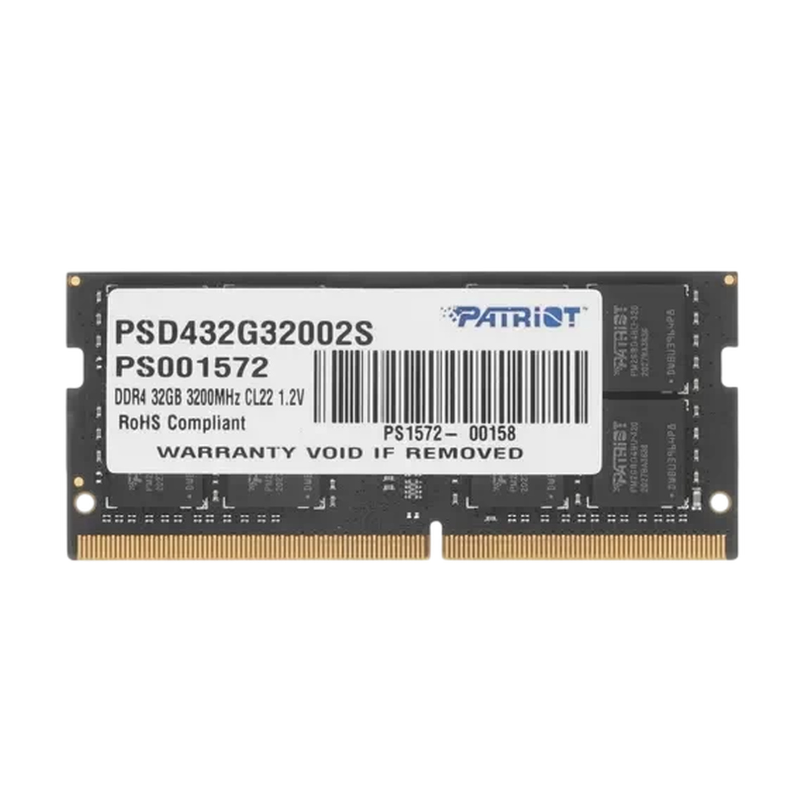 Модуль памяти Patriot DDR4-3200 SO-DIMM 32 ГБ PSD432G32002S