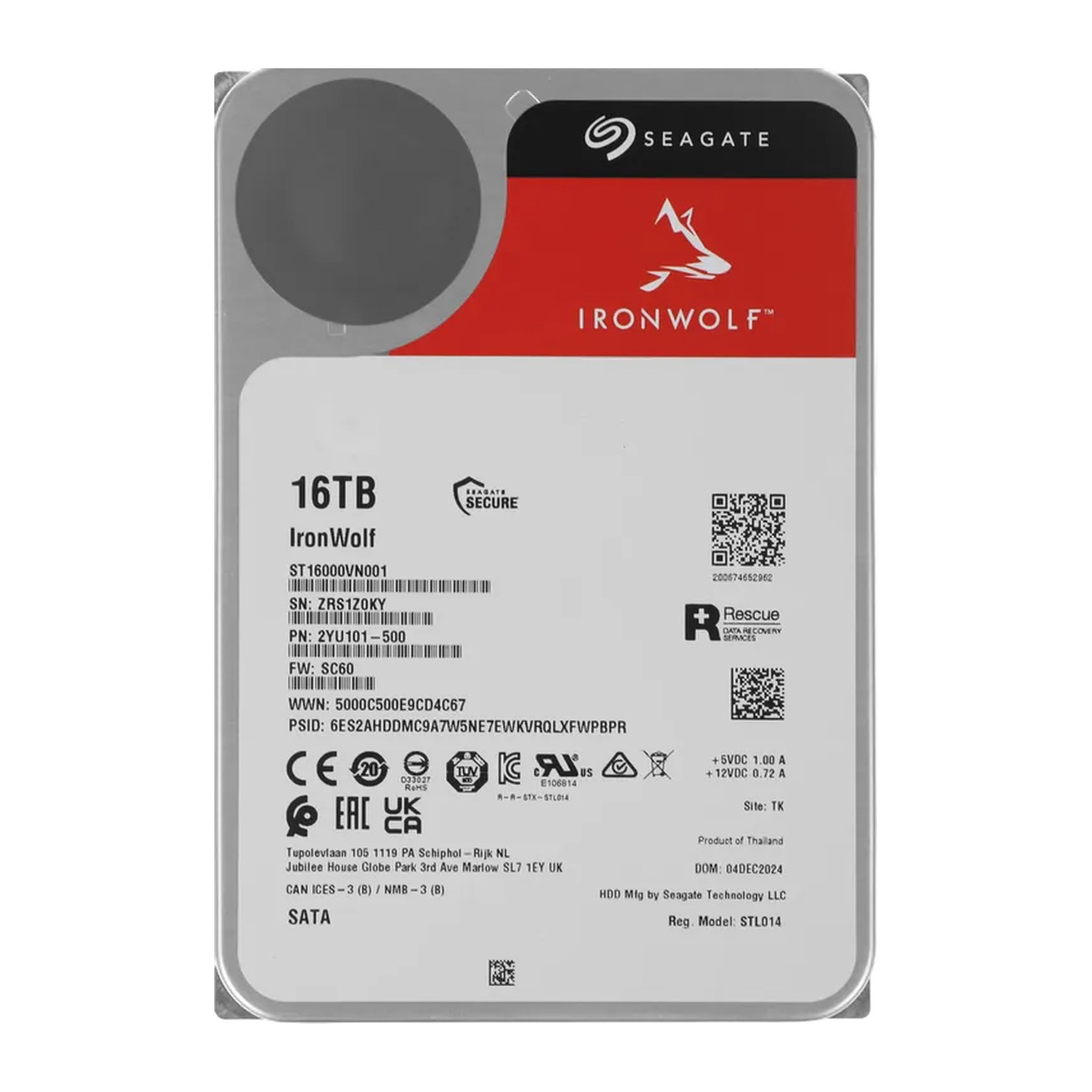 Жёсткий диск Seagate ST16000VN001 16 ТБ 3,5″ 7 200 об/мин