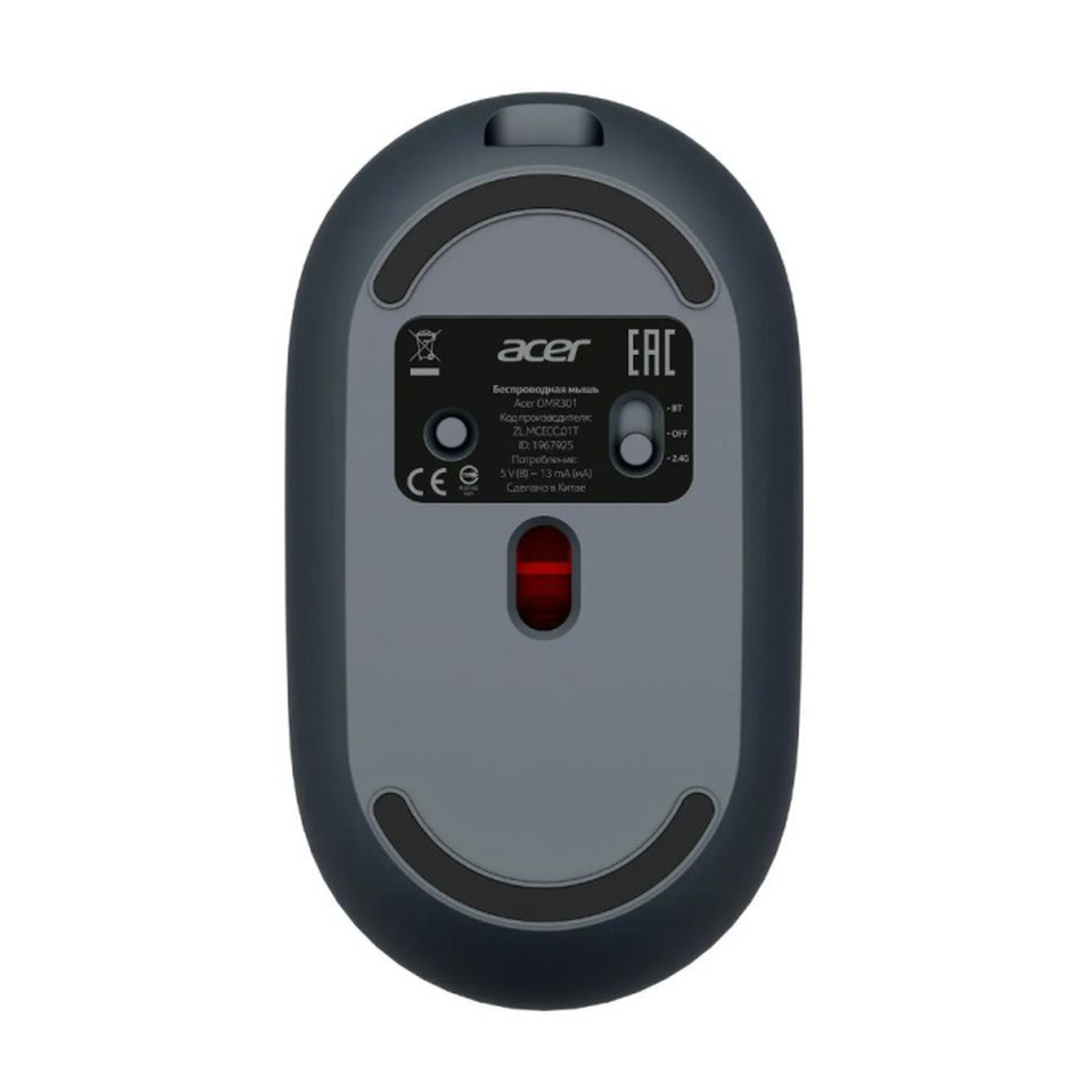оптическая светодиодная мышь Acer OMR301, Черный, [ZL.MCECC.01T]