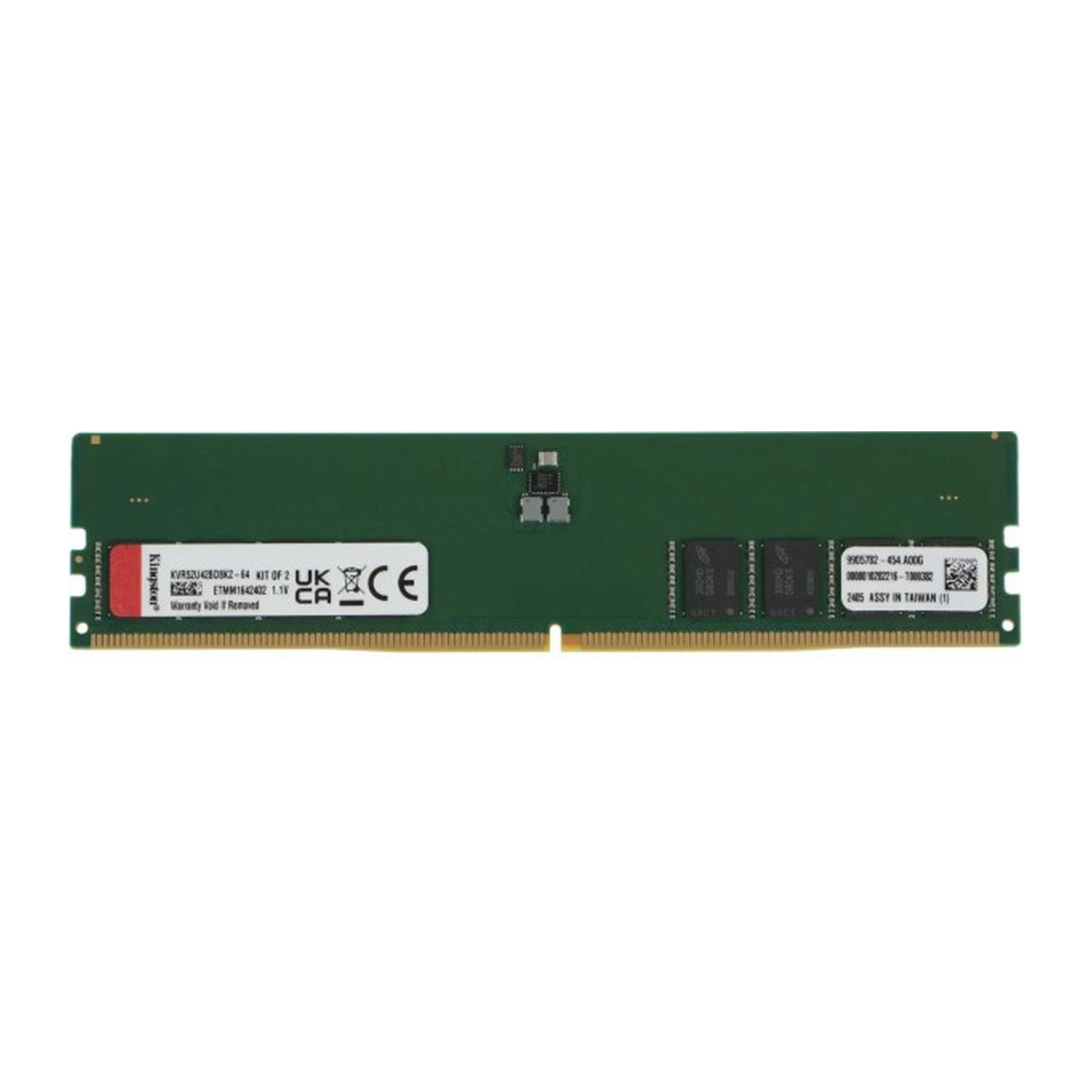 оперативная память DDR5 64 ГБ (1×64 ГБ) Kingston KVR56U46BD8-64, 5600 МГц, [KVR56U46BD8-64]