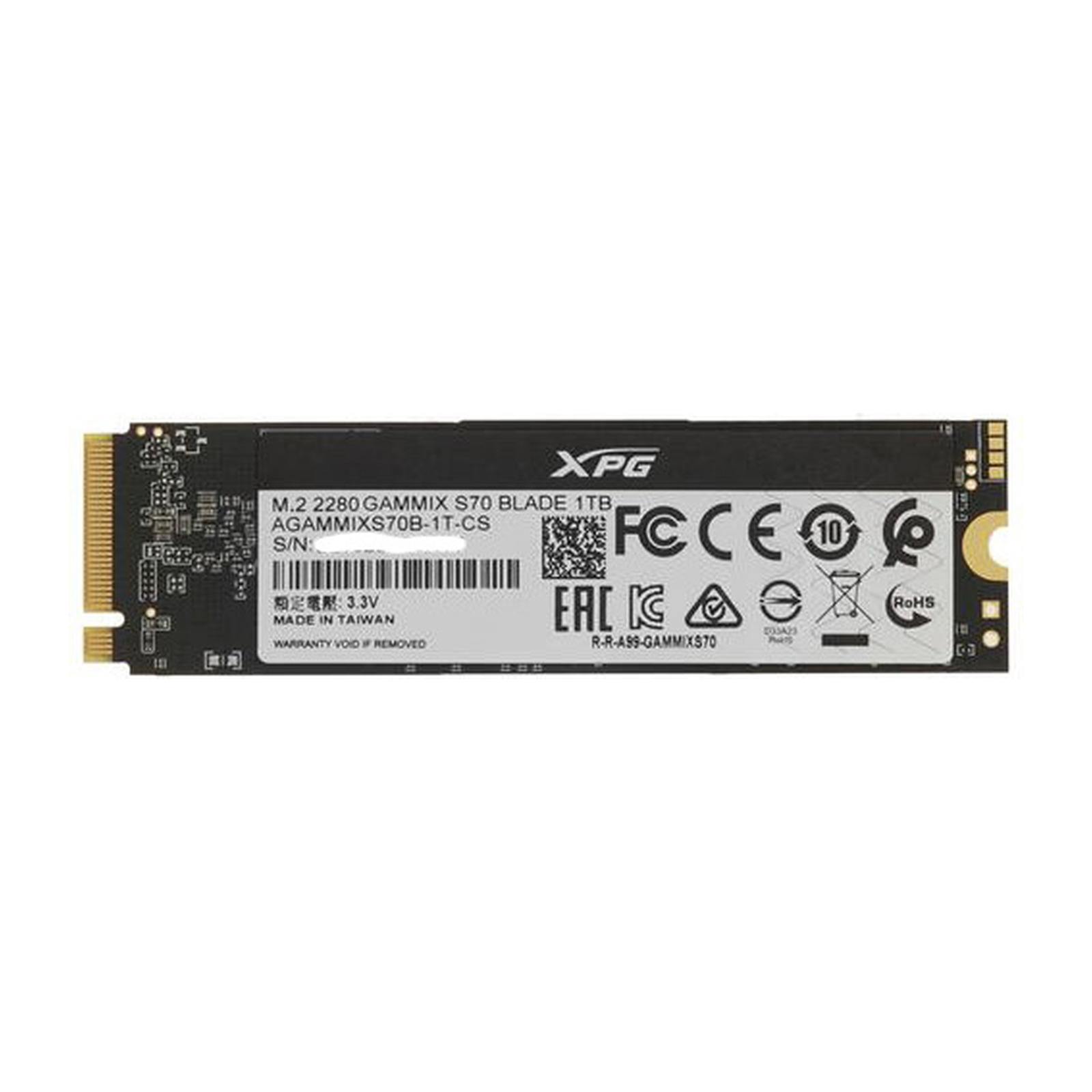SSD накопитель 1000 ГБ ADATA AGAMMIXS70B-1T-CS, PCIe 4.0 x4, [AGAMMIXS70B-1T-CS]