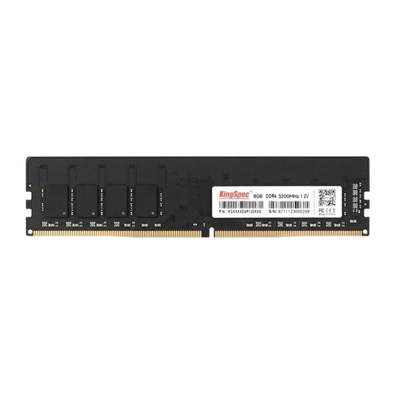 оперативная память DDR4 8 ГБ (1×8 ГБ) KINGSPEC KS3200D4P12008G, 3200 МГц, [KS3200D4P12008G]