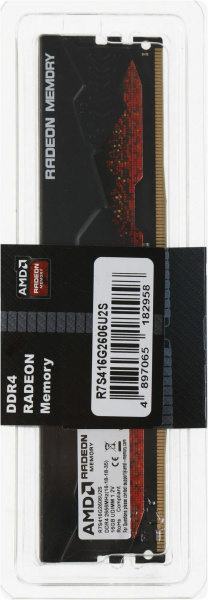 оперативная память DDR4 16 ГБ (1×16 ГБ) AMD R7S416G2606U2S, 2666 МГц, [R7S416G2606U2S]