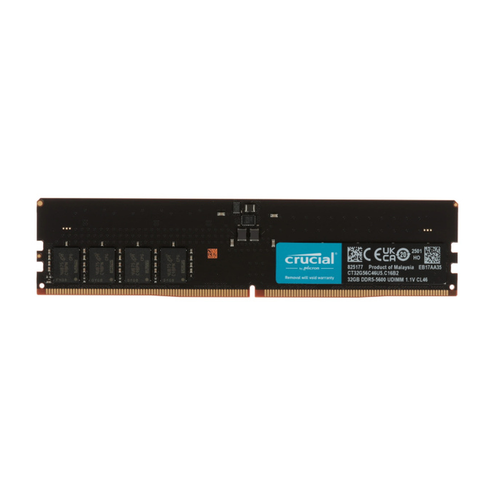 оперативная память DDR5 64 ГБ (2×32 ГБ) Crucial CT2K32G56C46U5, 5600 МГц, [CT2K32G56C46U5]