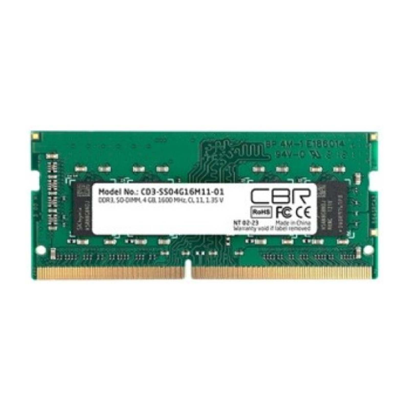 Оперативная память CBR DDR3 SODIMM 4GB 1600MHz CD3-SS04G16M11-01
