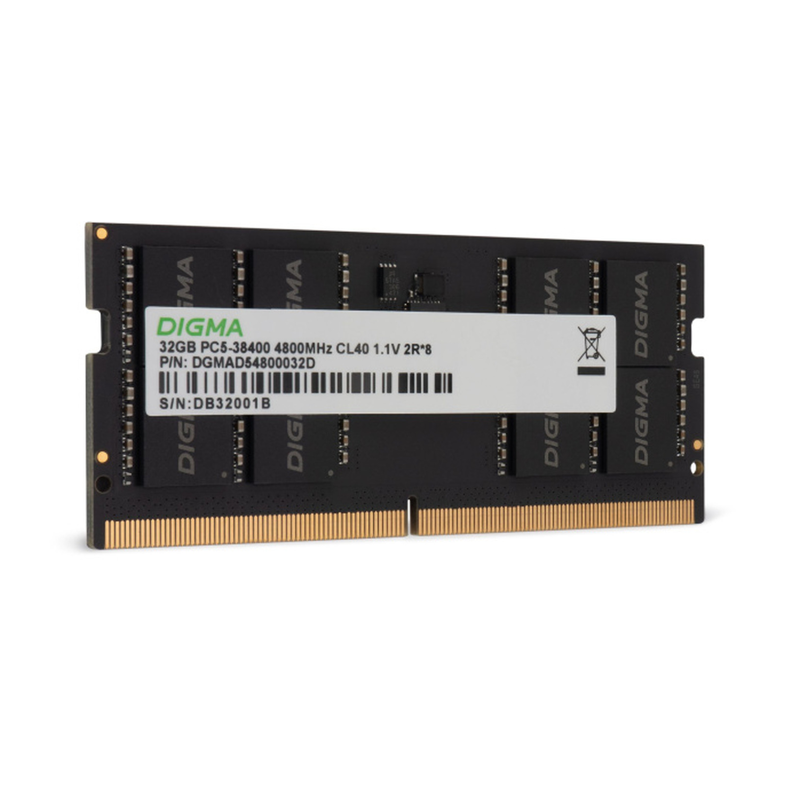 Модуль памяти Digma DGMAS54800032D 32 ГБ DDR5-4800 SO-DIMM