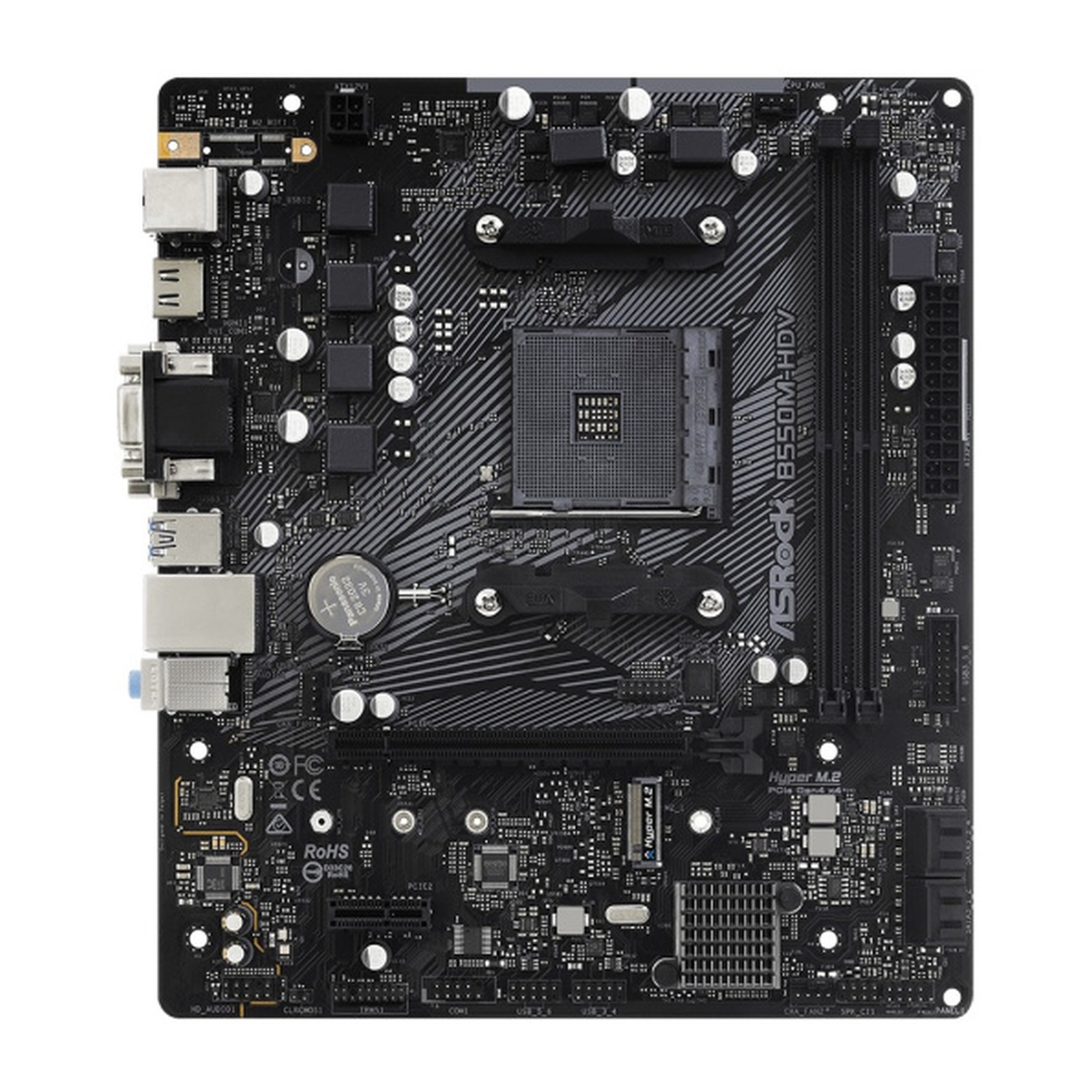 материнская плата ASRock B550M-HDV, AM4, AMD B550, mATX
