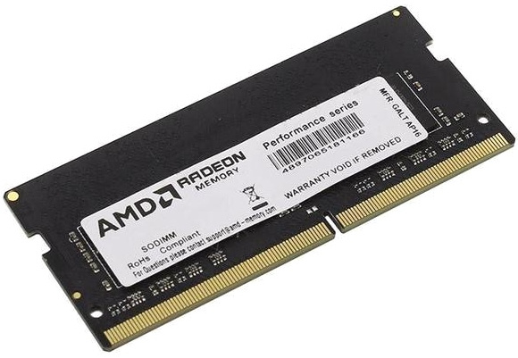 оперативная память DDR4 16 ГБ (1×16 ГБ) AMD R7416G2400S2S-U, 2400 МГц, [R7416G2400S2S-U]