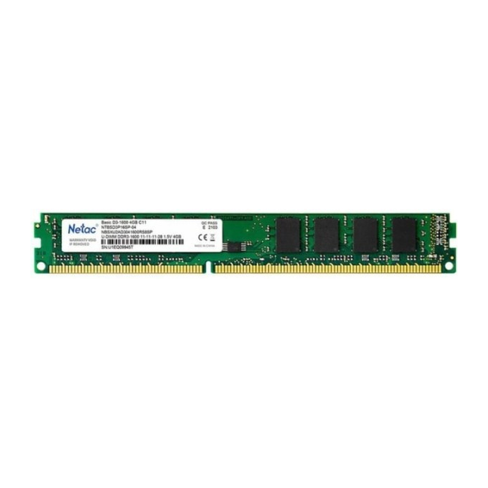 Модуль памяти Netac NTBSD3P16SP-04 4 ГБ DDR3-1600 DIMM