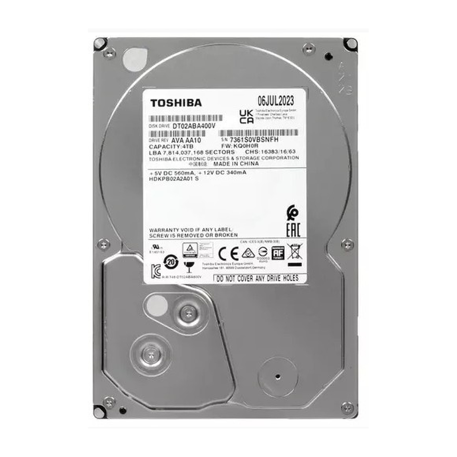 жесткий диск 4TB SATA 6Gb/s Toshiba DT02ABA400V
