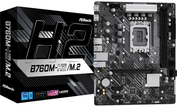 Материнская плата ASRock B760M-H2/M.2 LGA1700 B760 DDR5 mATX
