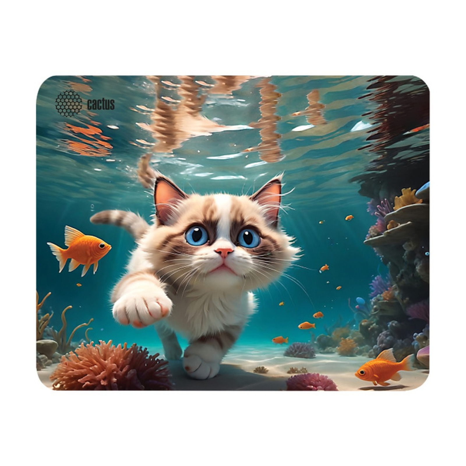 Коврик для мыши Cactus Fish Cat 300x250x3мм CS-MPC-D15M