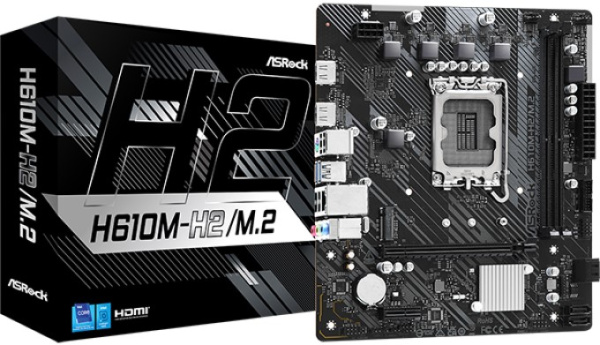 материнская плата ASRock H610M-H2/M.2, LGA1700, Intel H610, mATX
