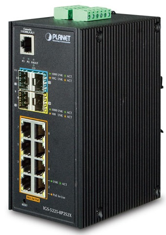 Коммутатор промышленный Planet IGS-5225-8P2S2X